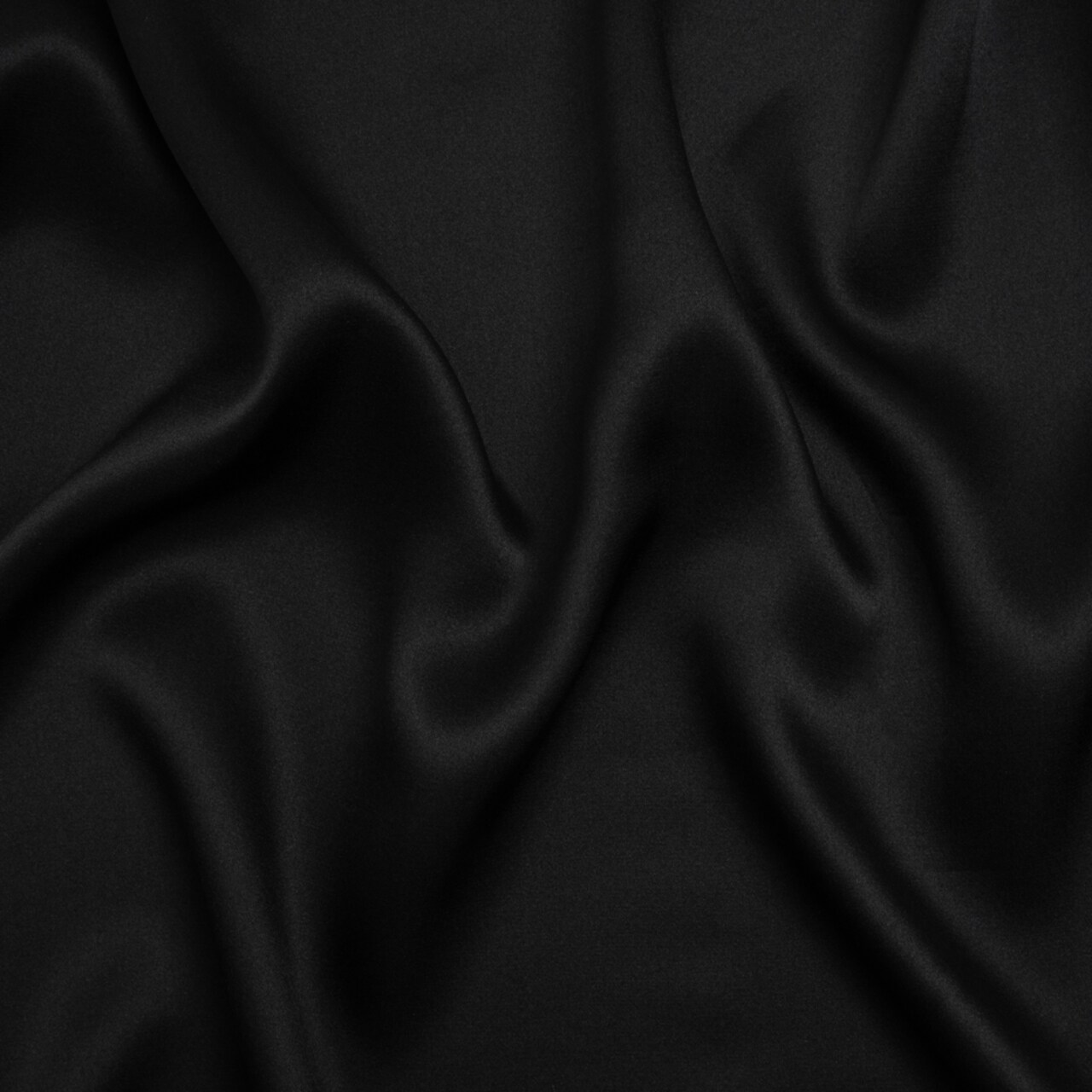 1 Yard Double Face Silk Charmeuse 36MM Black for Dresses, Skirts & Evening Wear 44" Wide